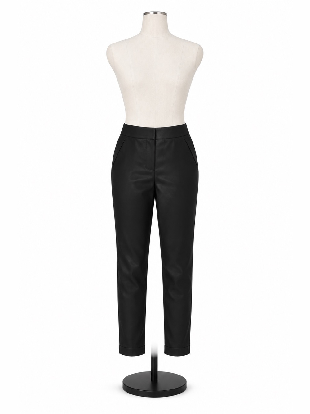 NWT J.Crew Women’s Black Stretch Slim Pants Size 4R Back Zip 27” Inseam